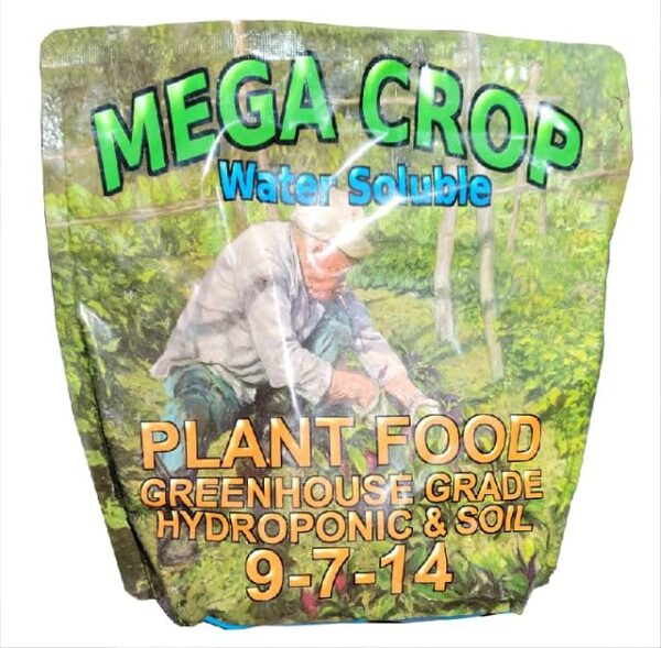 Mega Crop 1-Part Complete Hydroponic and Soil Base Nutrient Fertilizer for Plants with Organics
